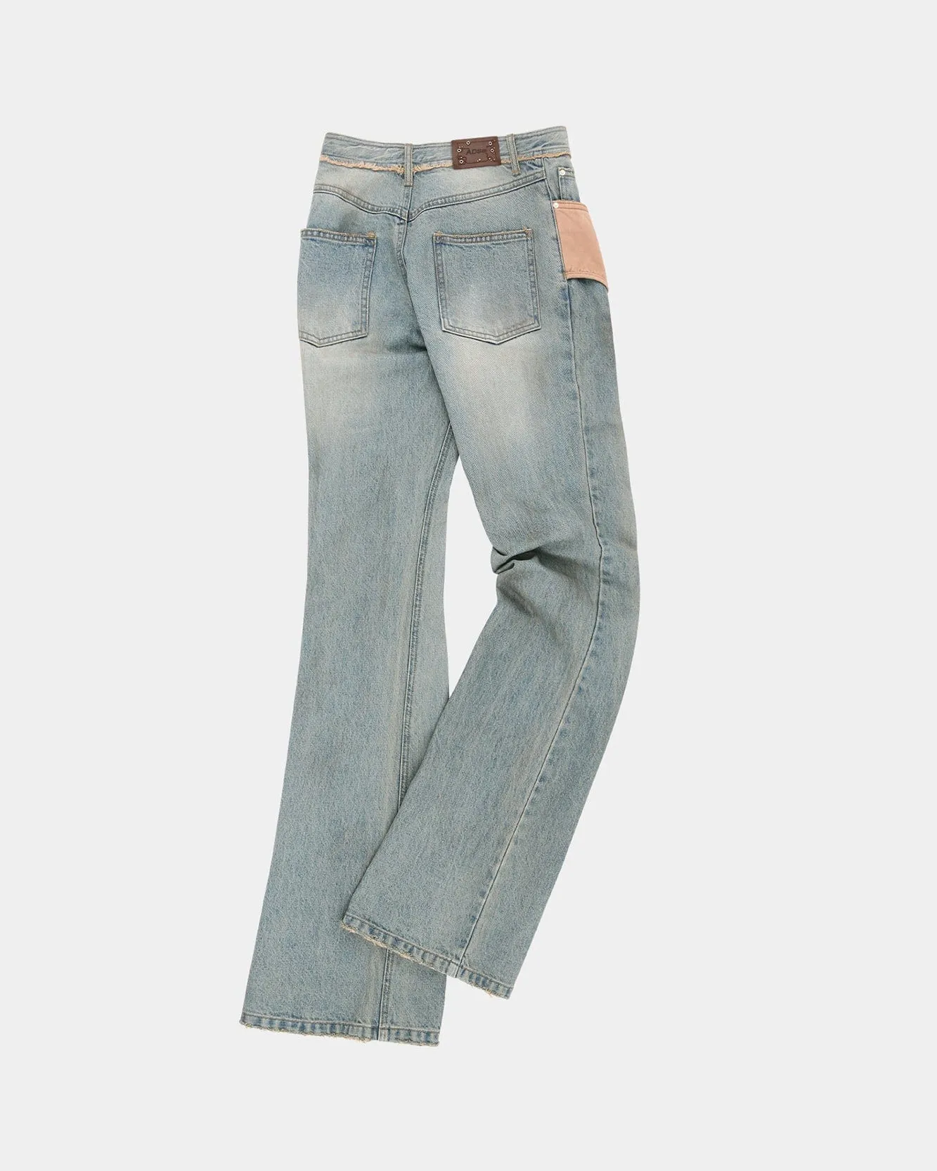DECONSTRUCTED DIRTY WASH BOOTCUT JEANS apa797w(WASHED BLUE) sold by Andersson Bell product image thumbnail 3