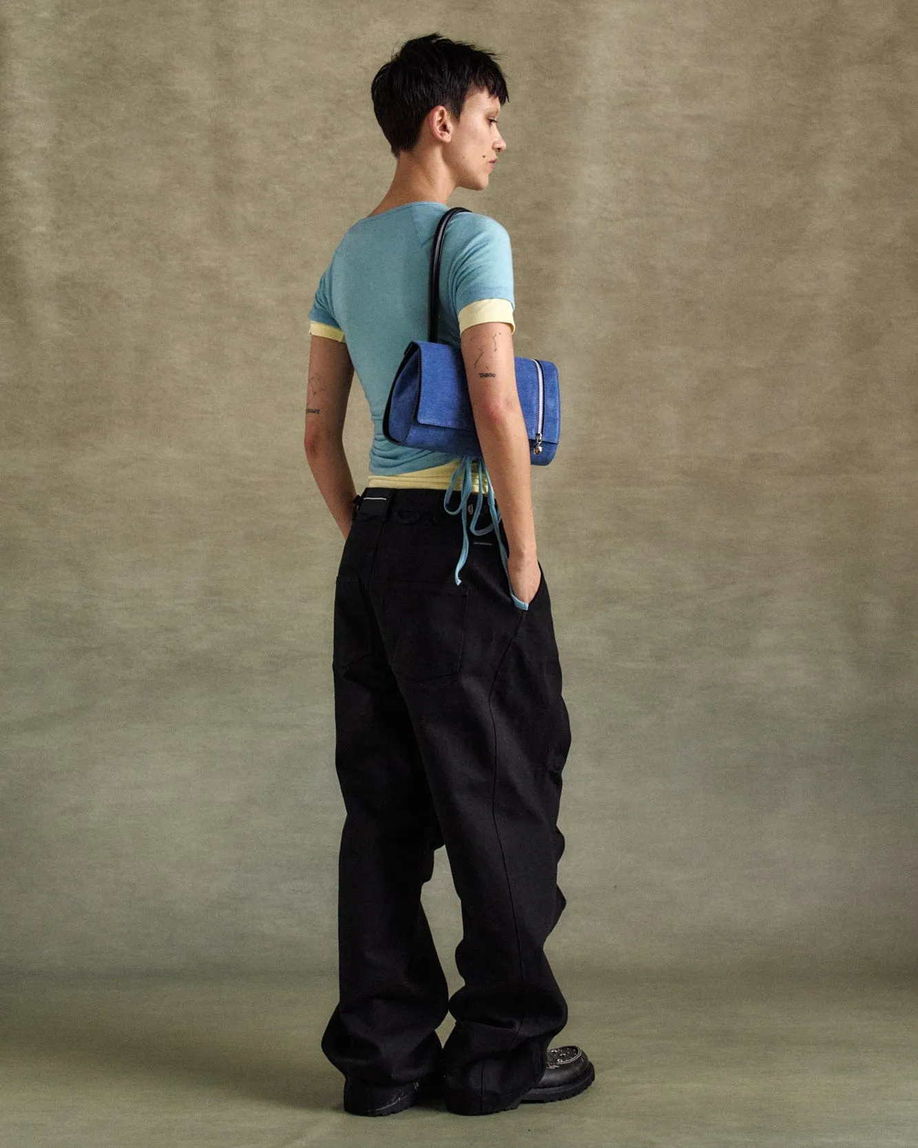 CINDY STRING LAYRED T-SHIRT atb1265w(SKY BLUE) sold by Andersson Bell product image thumbnail 5