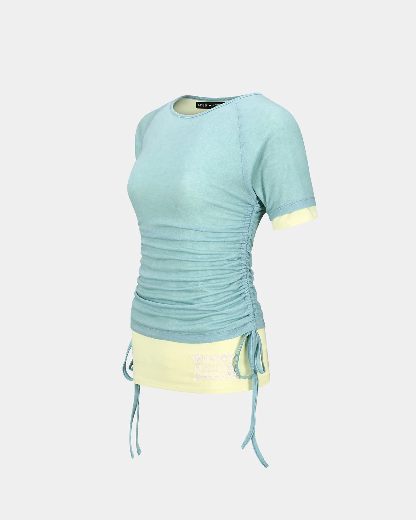 CINDY STRING LAYRED T-SHIRT atb1265w(SKY BLUE) sold by Andersson Bell product image thumbnail 3