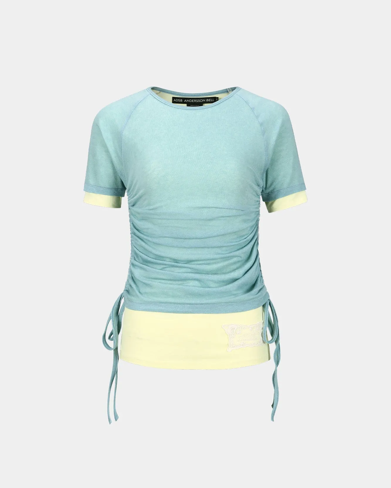 CINDY STRING LAYRED T-SHIRT atb1265w(SKY BLUE) sold by Andersson Bell product image thumbnail 2