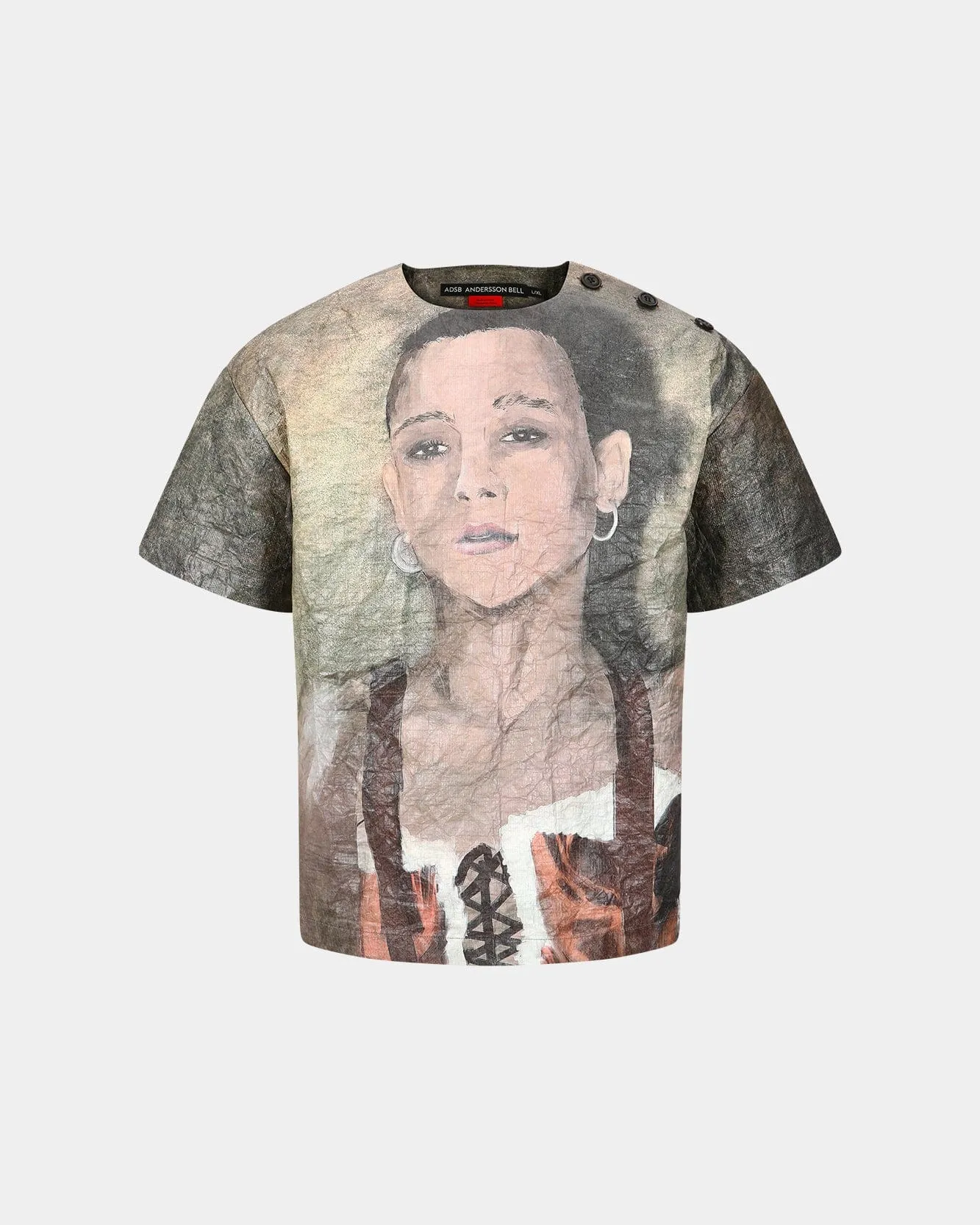 UNISEX REMY PRINTED TYVEK T-SHIRT atb1269u(BEIGE) sold by Andersson Bell product image thumbnail 2