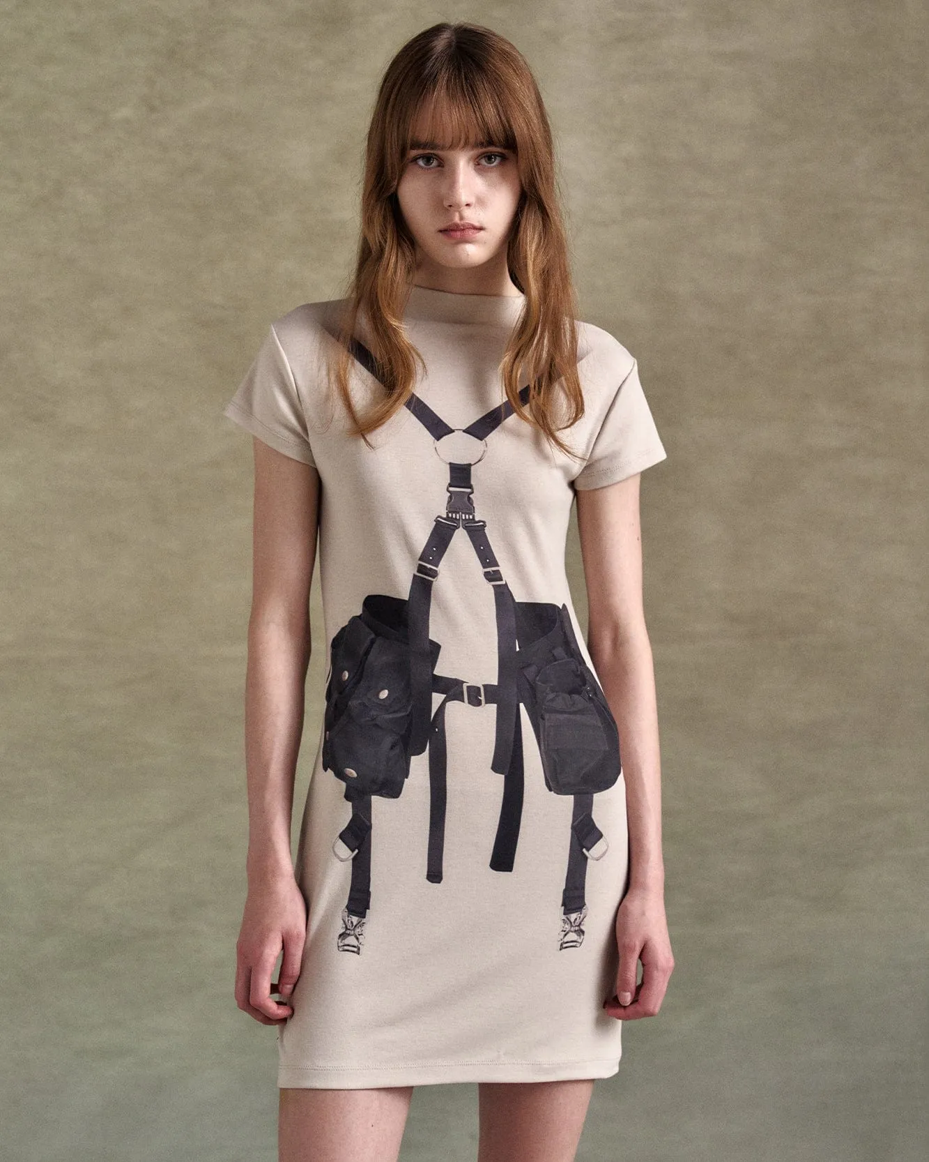 UTILITY VEST TROMPE LOEIL DRESS atb1309w(BEIGE) sold by Andersson Bell