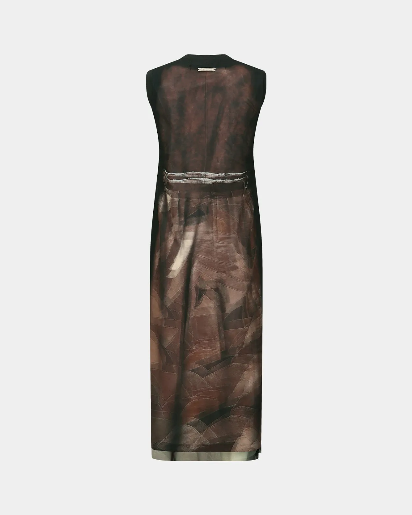 LENTICULAR TRENCH COAT PRINTED JERSEY DRESS atb1310w(BLACK) sold by Andersson Bell product image thumbnail 4