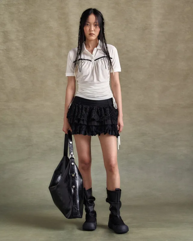 HALTER STRING PIQUÉ POLO SHIRTS atb1255w(WHITE) sold by Andersson Bell