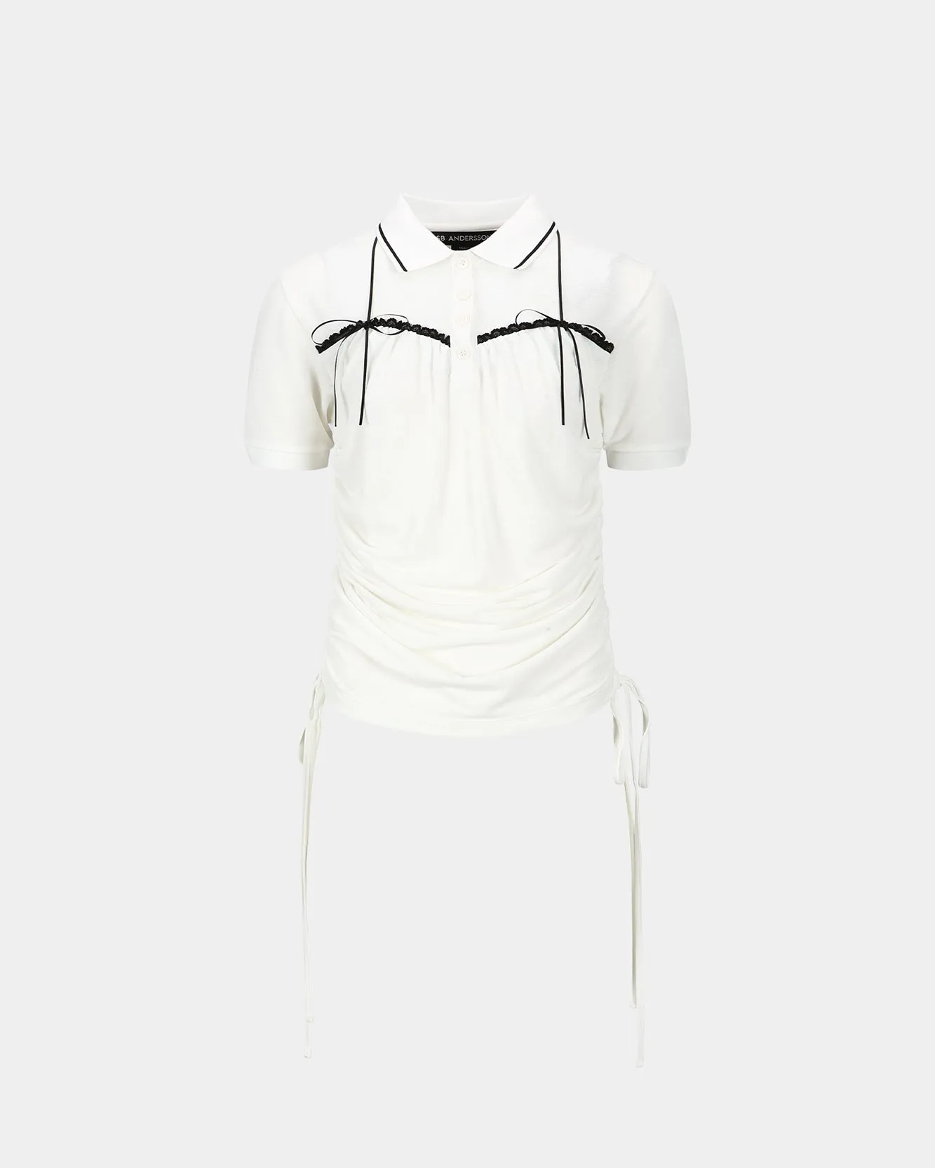 HALTER STRING PIQUÉ POLO SHIRTS atb1255w(WHITE) sold by Andersson Bell product image thumbnail 2