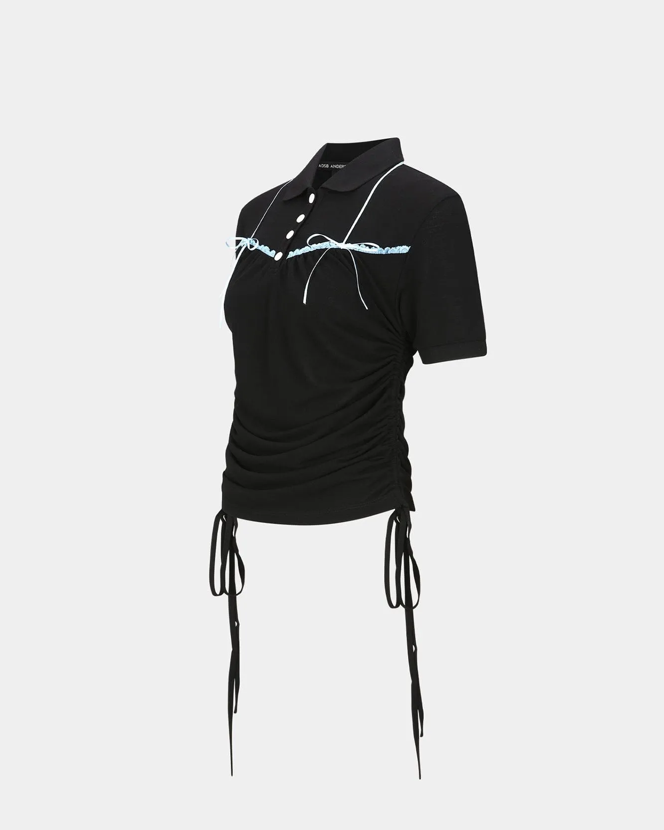 HALTER STRING PIQUÉ POLO SHIRTS atb1255w(BLACK) sold by Andersson Bell product image thumbnail 3
