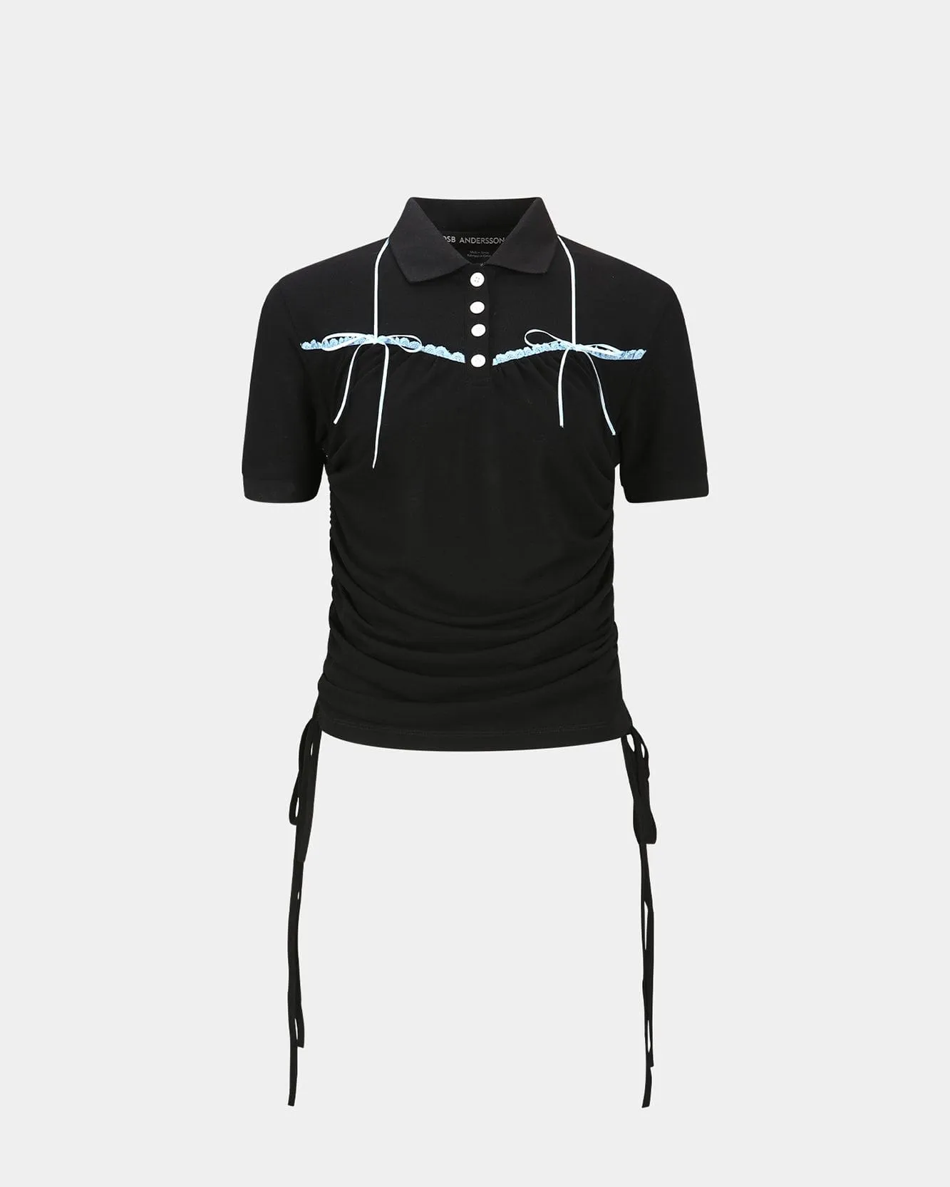 HALTER STRING PIQUÉ POLO SHIRTS atb1255w(BLACK) sold by Andersson Bell product image thumbnail 2