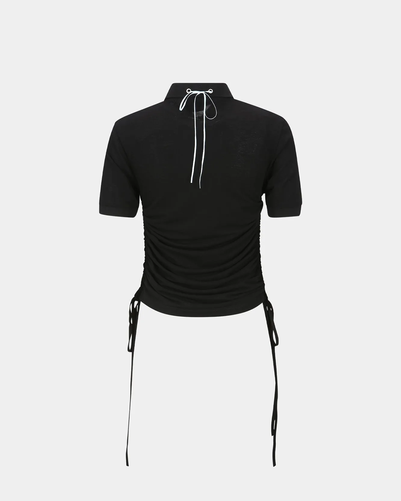 HALTER STRING PIQUÉ POLO SHIRTS atb1255w(BLACK) sold by Andersson Bell product image thumbnail 4