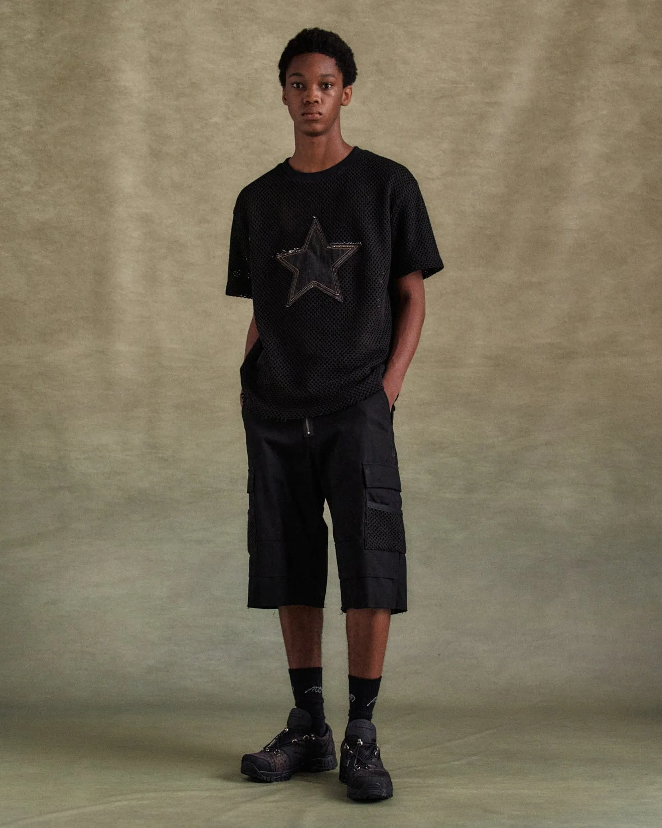 DEPOT COTTON CARGO SHORTS apa807m(BLACK) sold by Andersson Bell product image thumbnail 5