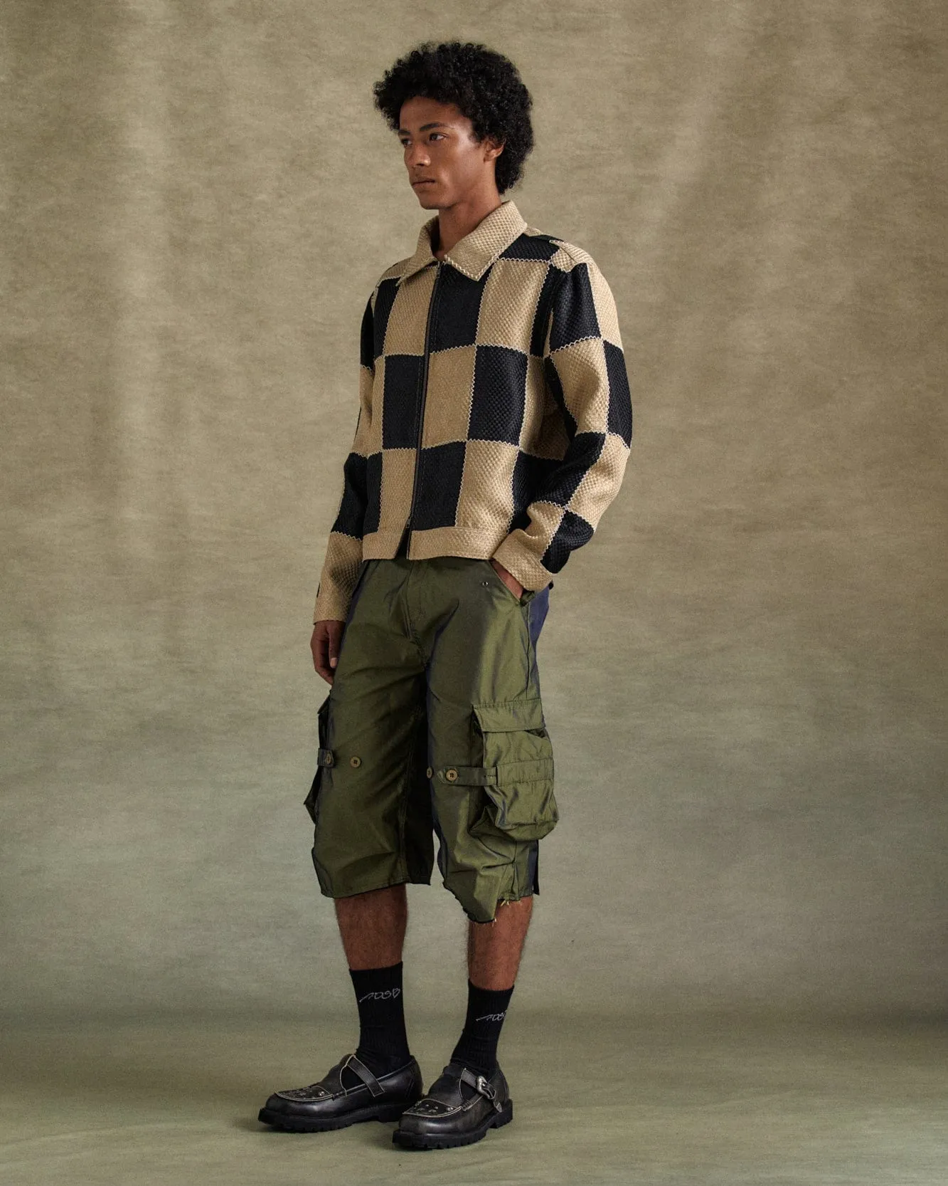 NADRIN MULTI POCKET CARGO SHORTS apa814m(KHAKI) sold by Andersson Bell product image thumbnail 5