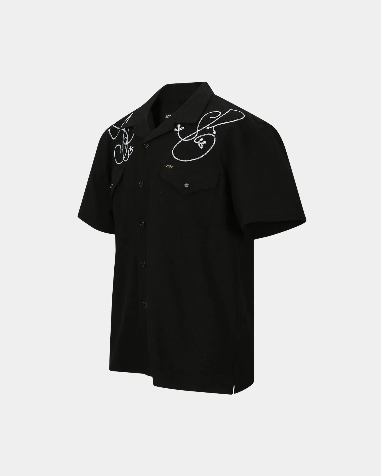 BLACK ADSB CHAIN EMBROIDERY SHIRTS atb1280m(BLACK) sold by Andersson Bell product image thumbnail 3