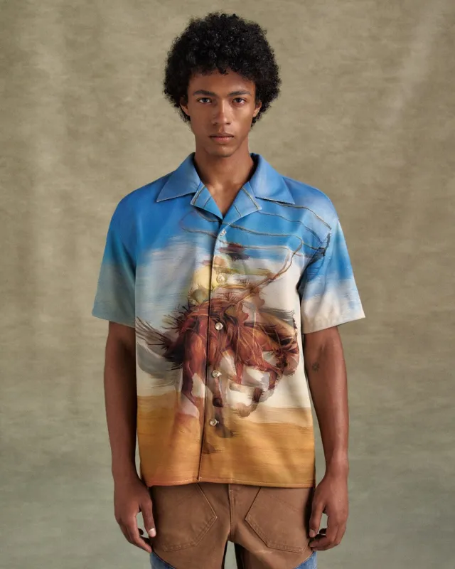 LENTICULAR COWBOY SHIRTS atb1282m(BLUE) sold by Andersson Bell