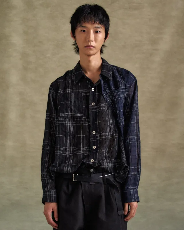 CHECK LAYERED SHIRTS atb1275m(BLACK) sold by Andersson Bell