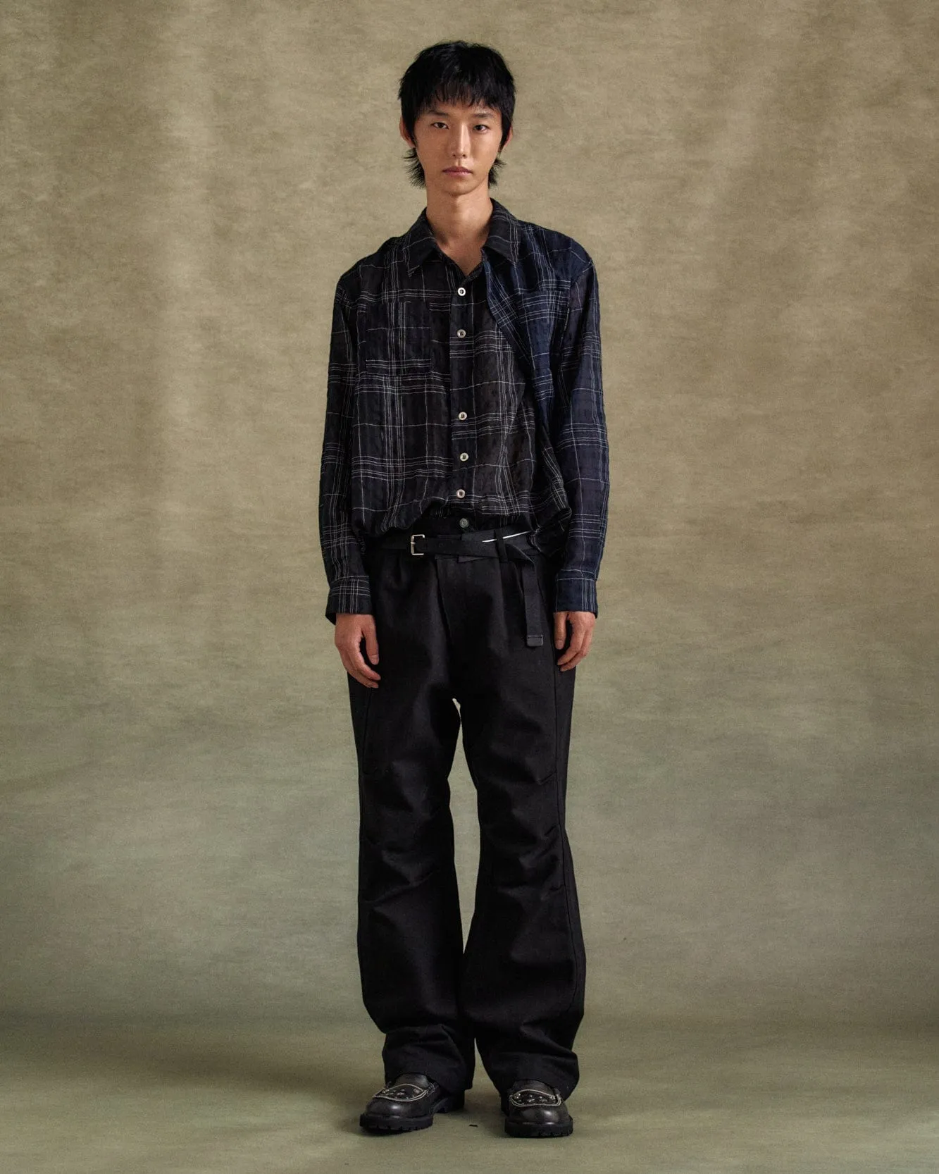 CHECK LAYERED SHIRTS atb1275m(BLACK) sold by Andersson Bell product image thumbnail 5