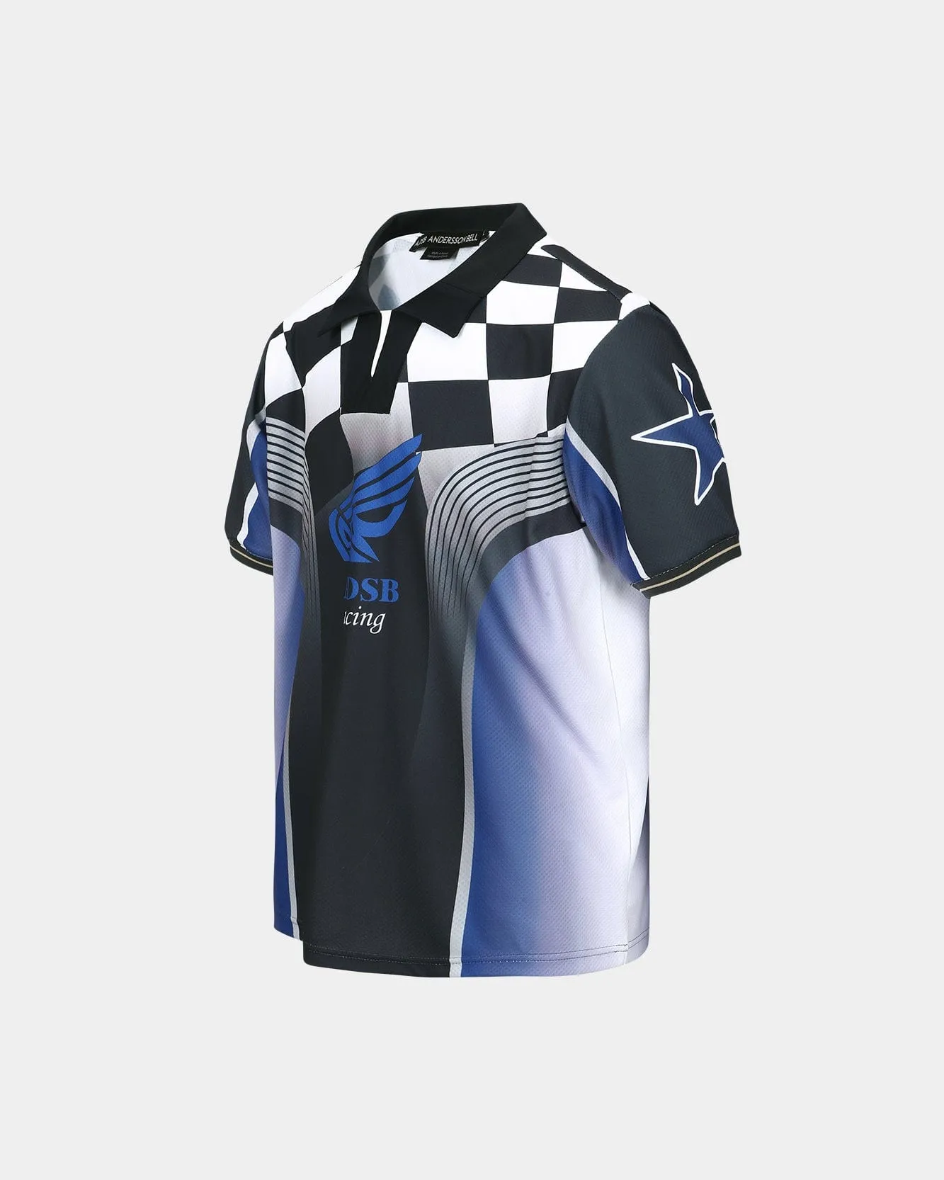 CHECKERBOARD RACING T-SHIRTS atb1298m(BLUE/BLACK) sold by Andersson Bell product image thumbnail 3