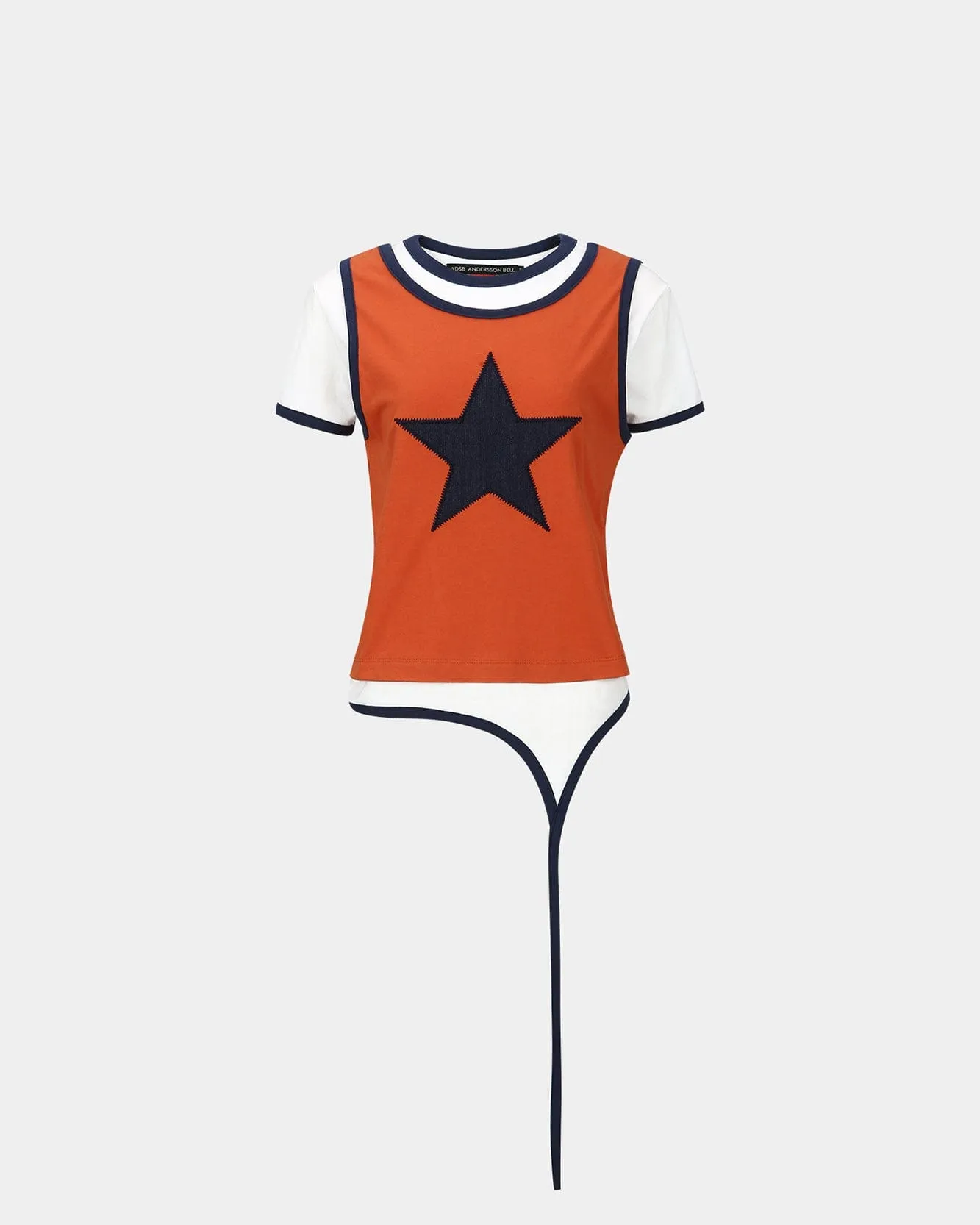 SEVIGNY LAYERED T-SHIRT atb1312w(ORANGE) sold by Andersson Bell product image thumbnail 2