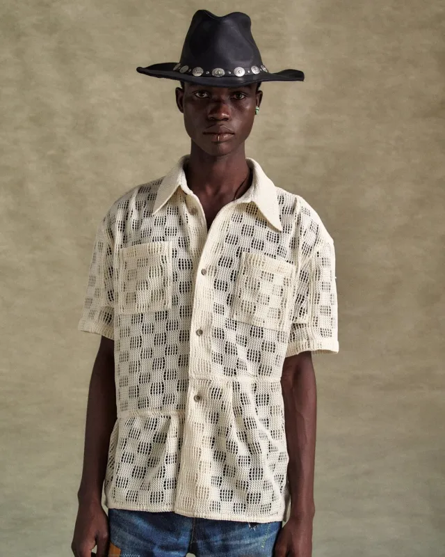 LETTO KNITTED SHIRTS atb1234m(ECRU) sold by Andersson Bell