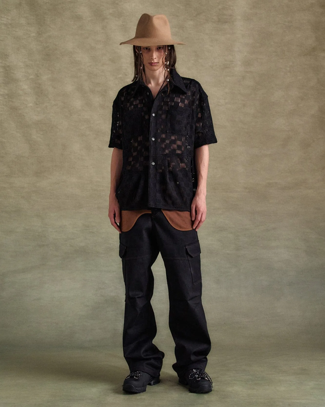 LETTO KNITTED SHIRTS atb1234m(BLACK) sold by Andersson Bell product image thumbnail 4