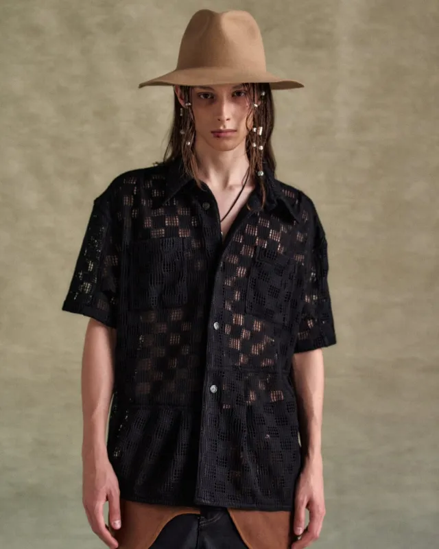LETTO KNITTED SHIRTS atb1234m(BLACK) sold by Andersson Bell