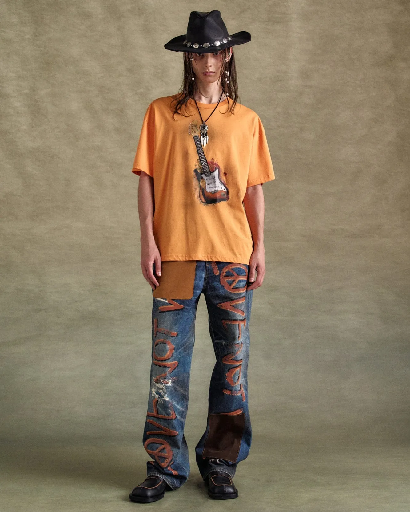 UNISEX GUITAR T-SHIRT atb1250u(ORANGE) sold by Andersson Bell product image thumbnail 5