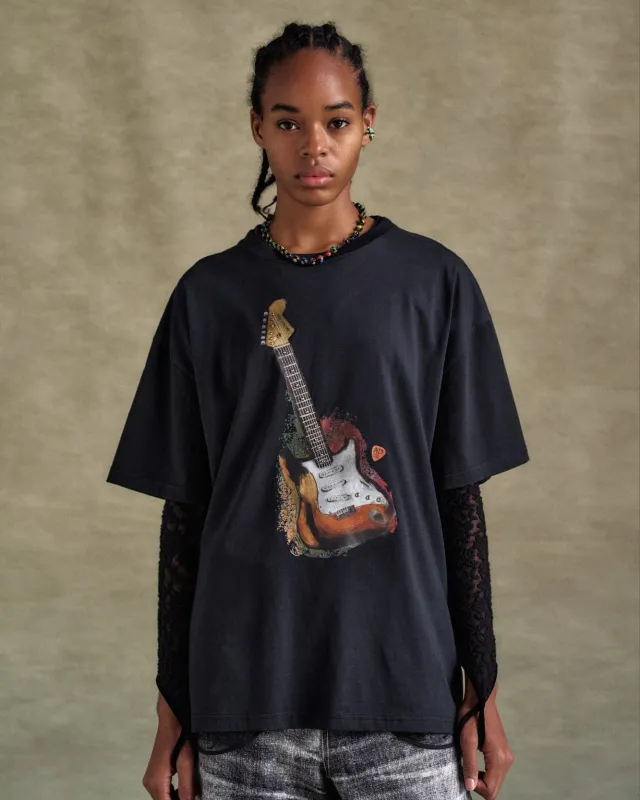 UNISEX GUITAR T-SHIRT atb1250u(BLACK) | Parallel