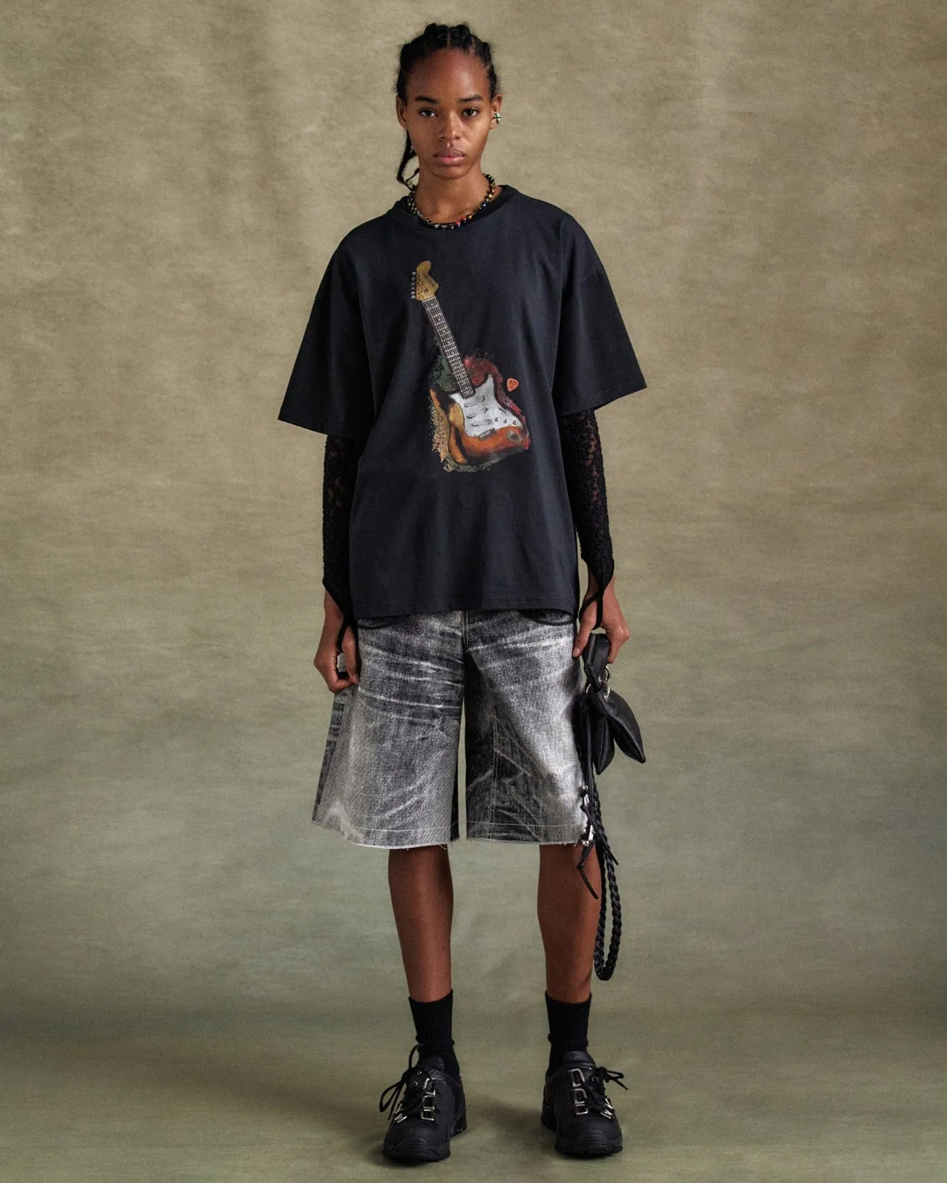 UNISEX GUITAR T-SHIRT atb1250u(BLACK) sold by Andersson Bell product image thumbnail 5