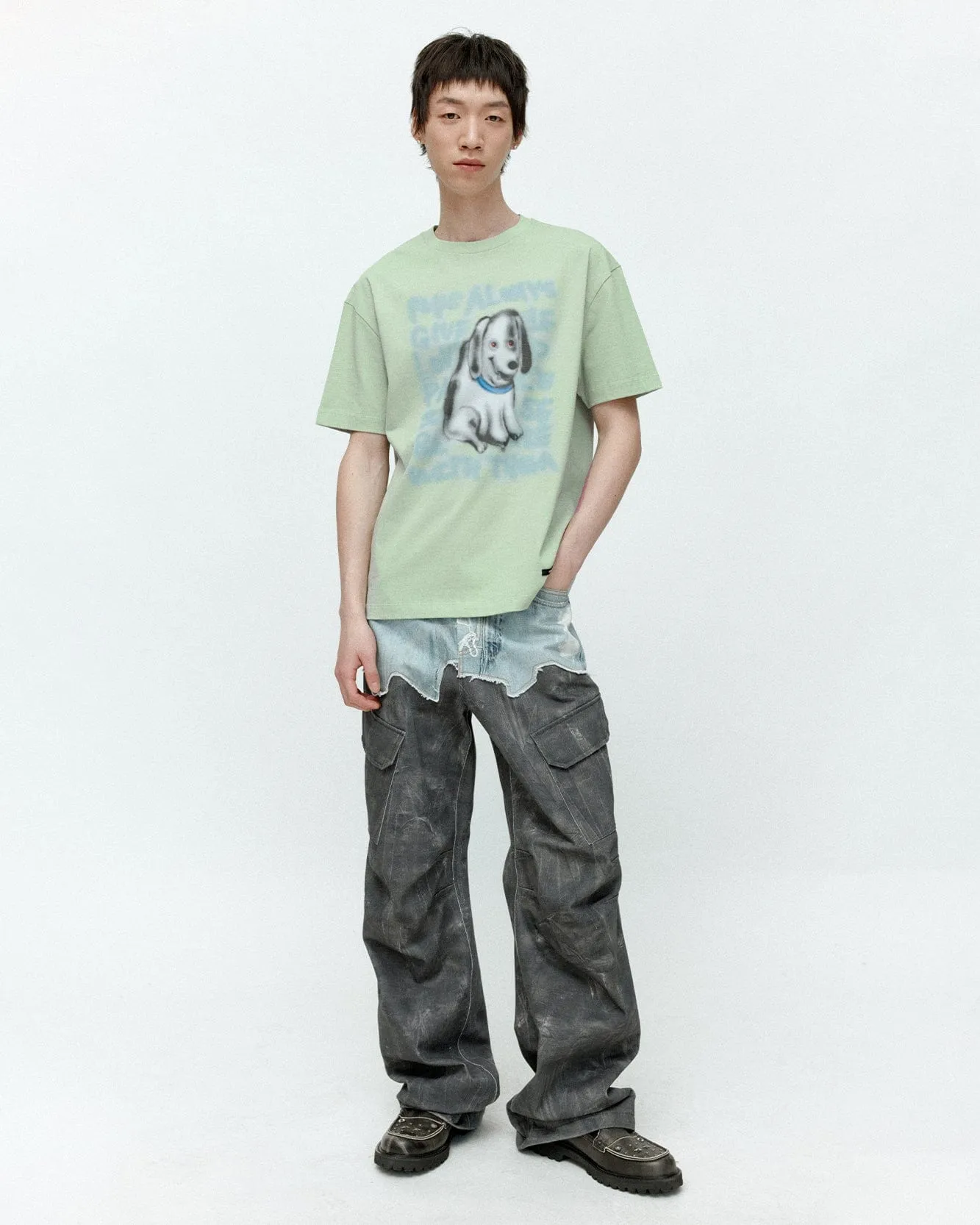 (ESSENTIAL) UNISEX PUPPY T-SHIRT atb1409u(MINT) sold by Andersson Bell product image thumbnail 5