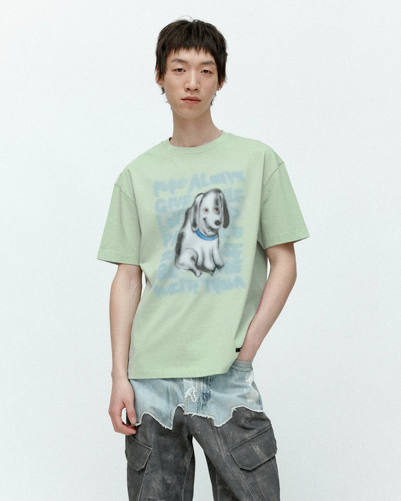 (ESSENTIAL) UNISEX PUPPY T-SHIRT atb1409u(MINT) sold by Andersson Bell