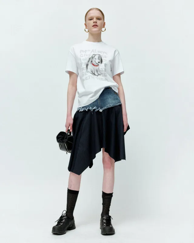 (ESSENTIAL) UNISEX PUPPY T-SHIRT atb1409u(WHITE) made by Andersson Bell