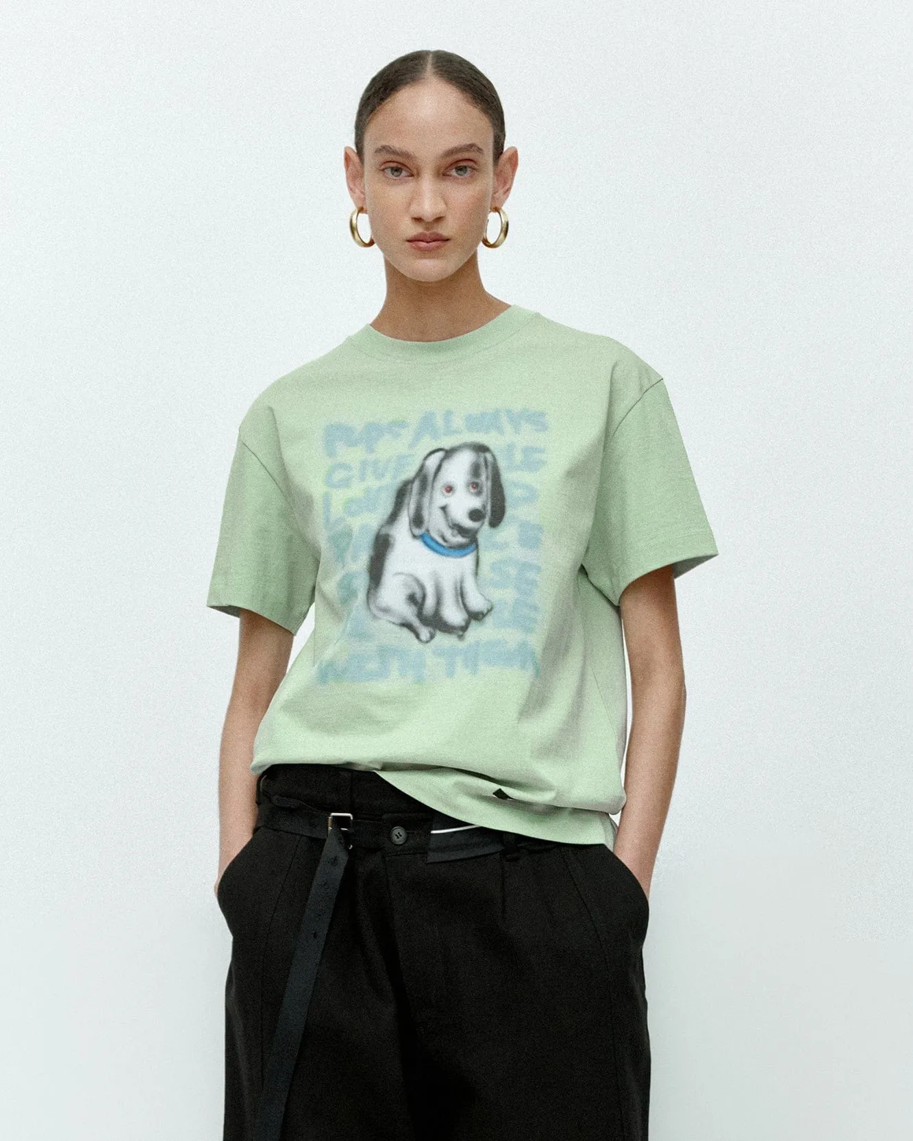 (ESSENTIAL) UNISEX PUPPY T-SHIRT atb1409u(MINT) sold by Andersson Bell