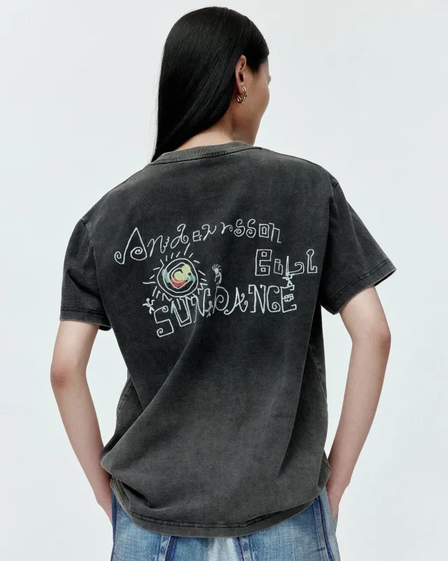 (ESSENTIAL) UNISEX PIGMENT SUN DANCE T-SHIRT atb1404u(CHACOAL) sold by Andersson Bell