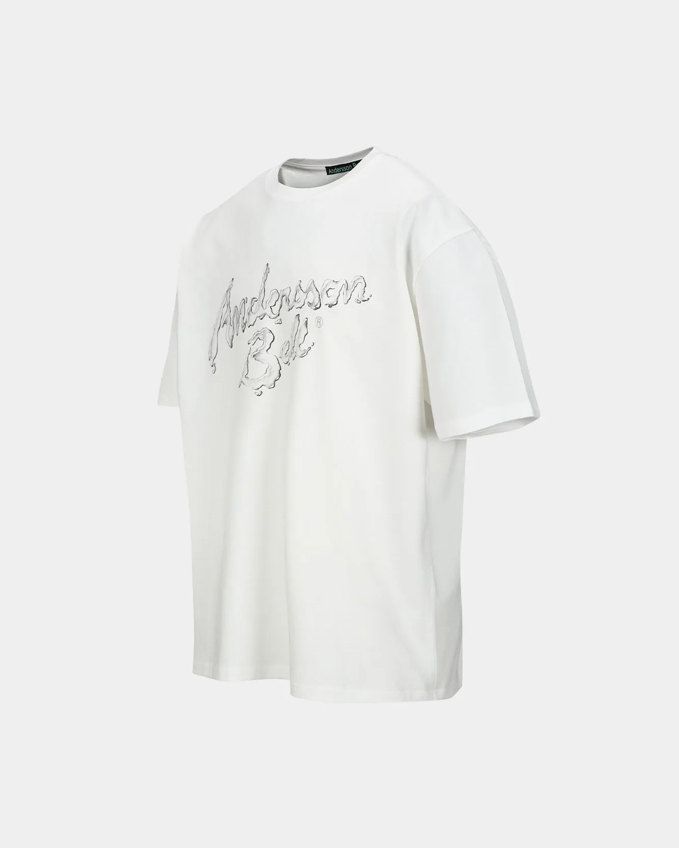 (ESSENTIAL) UNISEX LIQUID LOGO T-SHIRT atb1405u(WHITE) sold by Andersson Bell product image thumbnail 3