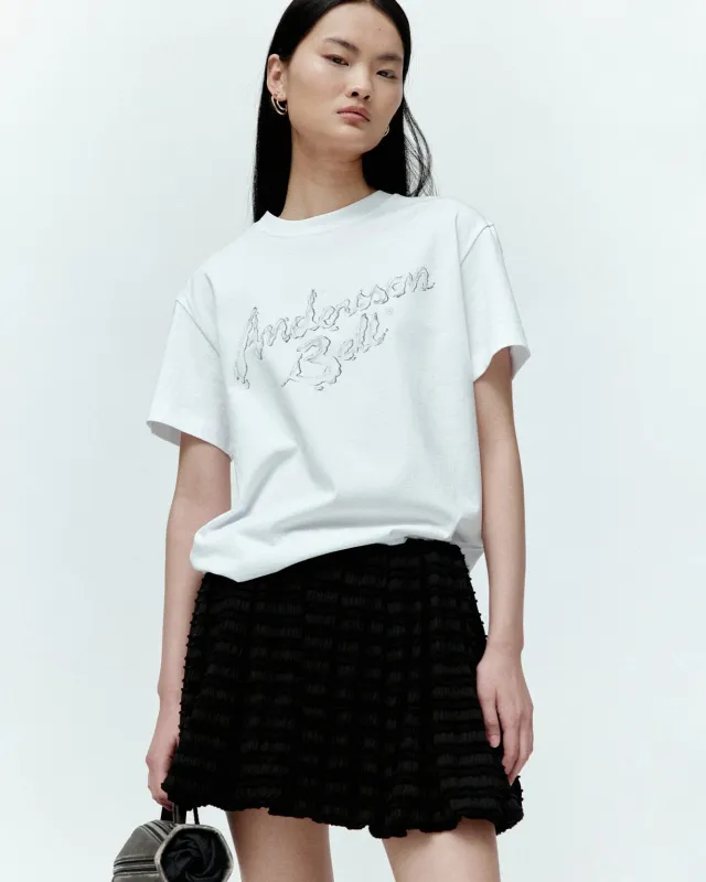 (ESSENTIAL) UNISEX LIQUID LOGO T-SHIRT atb1405u(WHITE) sold by Andersson Bell