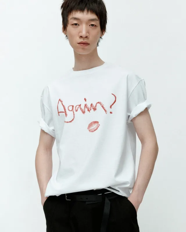 [8/13 Scheduled Delivery] (ESSENTIAL) UNISEX AGAIN LIP T-SHIRT atb1406u(WHITE) sold by Andersson Bell