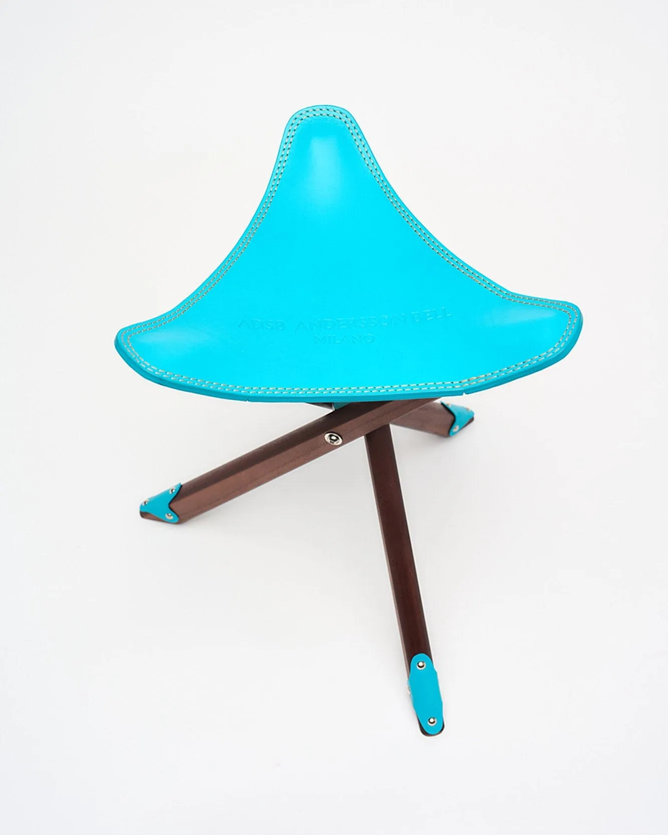 ADSB MILANO LEATHER TRIPOD STOOL aaa426u(BLUE) sold by Andersson Bell product image thumbnail 2