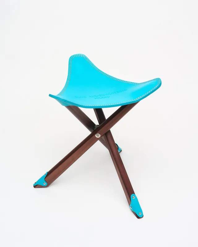 ADSB MILANO LEATHER TRIPOD STOOL aaa426u(BLUE) made by Andersson Bell