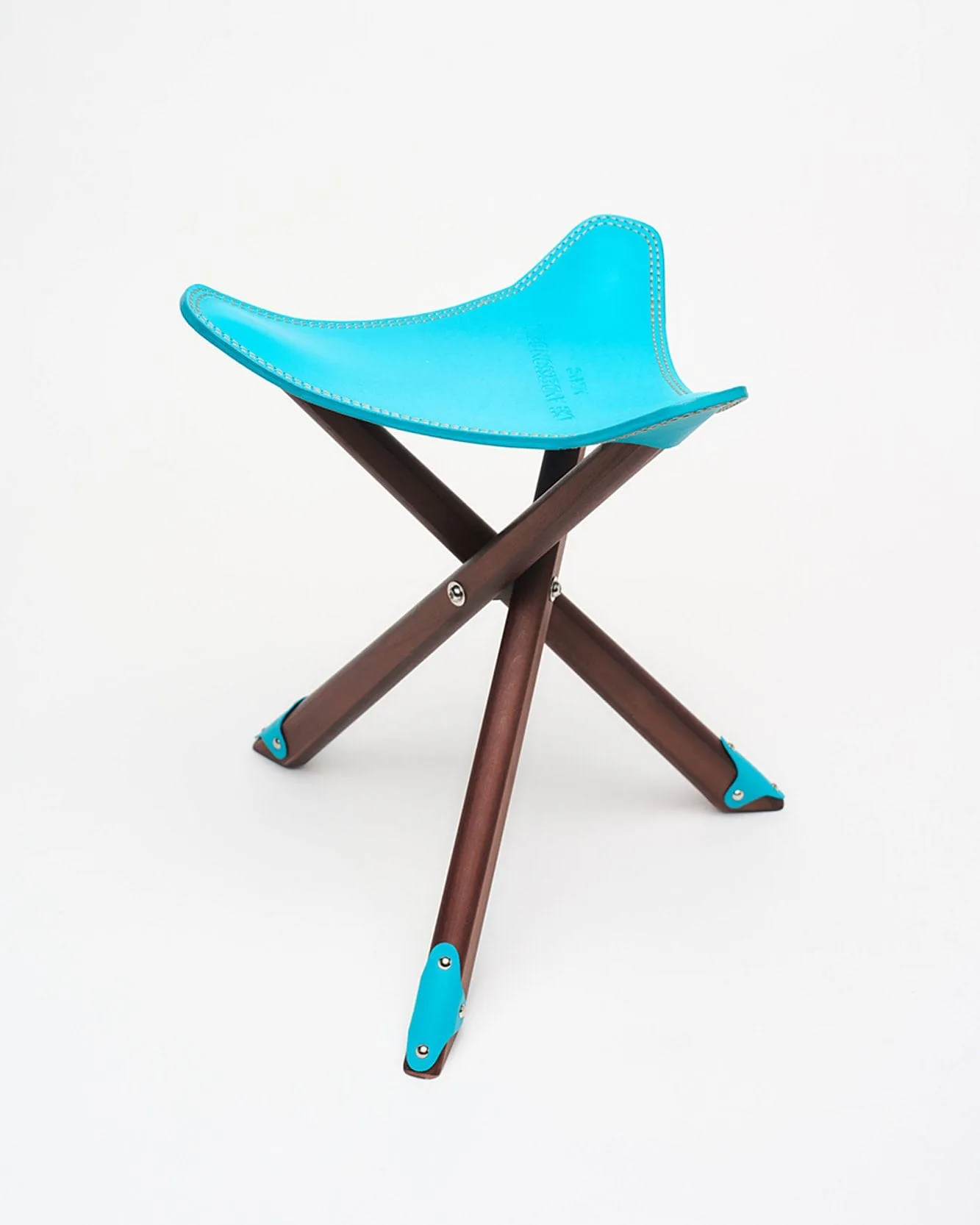 ADSB MILANO LEATHER TRIPOD STOOL aaa426u(BLUE) sold by Andersson Bell product image thumbnail 3