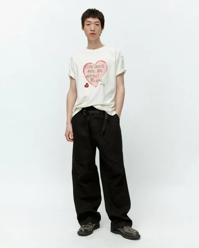 UNISEX HEART MESSAGE T-SHIRT atb1251u(ECRU) sold by Andersson Bell