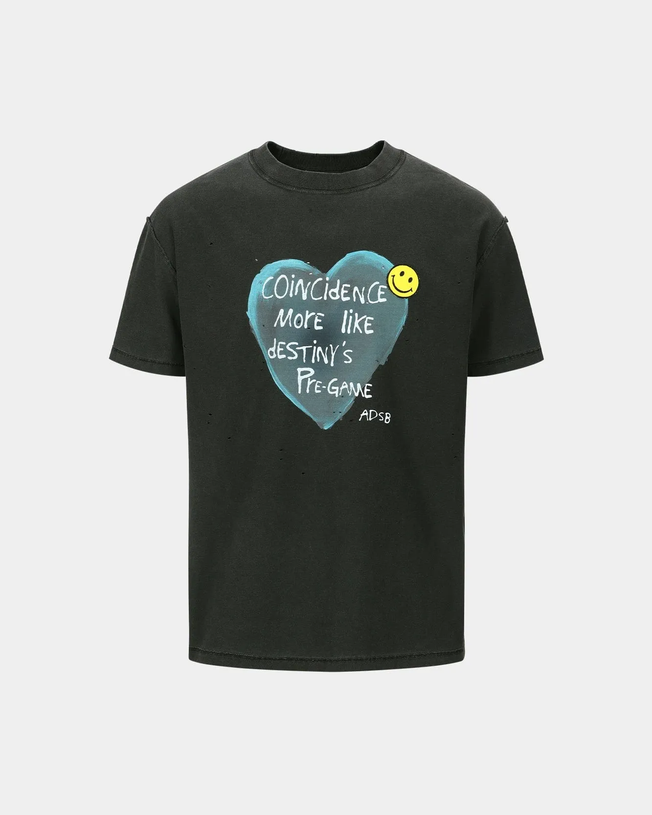 UNISEX HEART MESSAGE T-SHIRT atb1251u(CHARCOAL) sold by Andersson Bell product image thumbnail 2