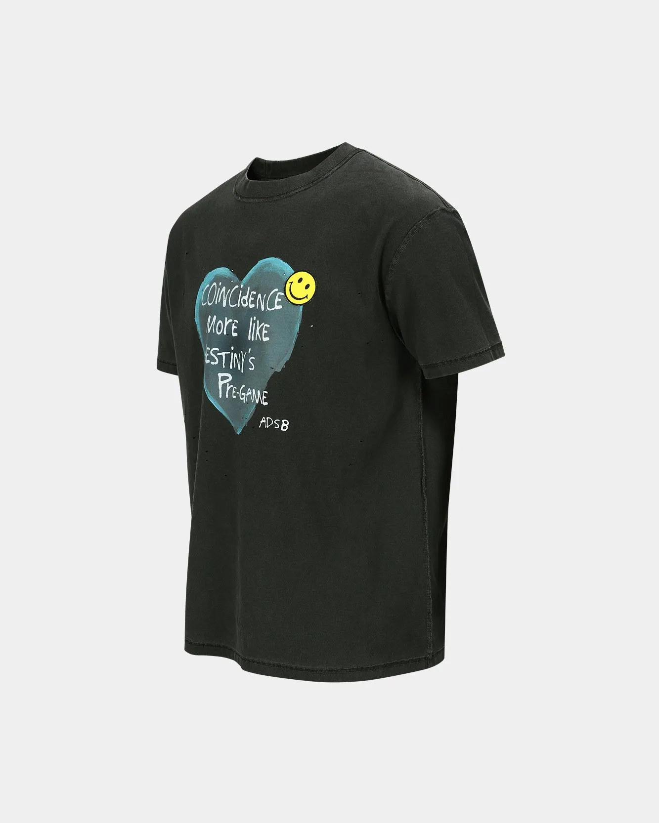UNISEX HEART MESSAGE T-SHIRT atb1251u(CHARCOAL) sold by Andersson Bell product image thumbnail 3