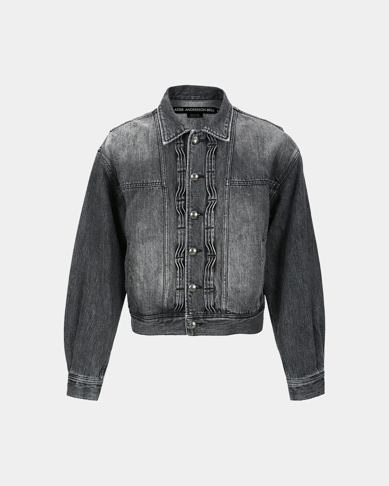 WAVE DENIM BOMBER JACKET awa570m(WASHED BLACK) sold by Andersson Bell product image thumbnail 2
