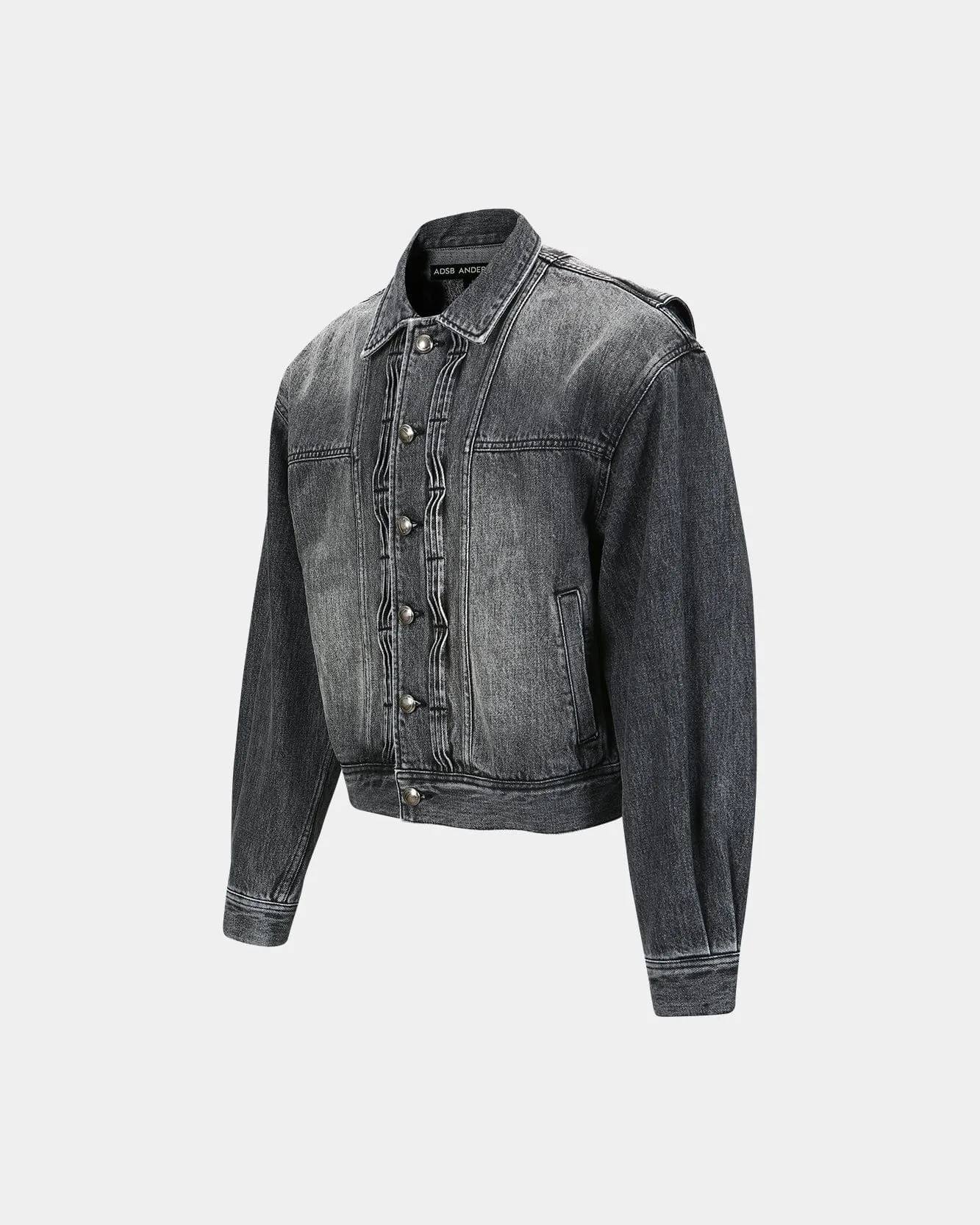 WAVE DENIM BOMBER JACKET awa570m(WASHED BLACK) sold by Andersson Bell product image thumbnail 3