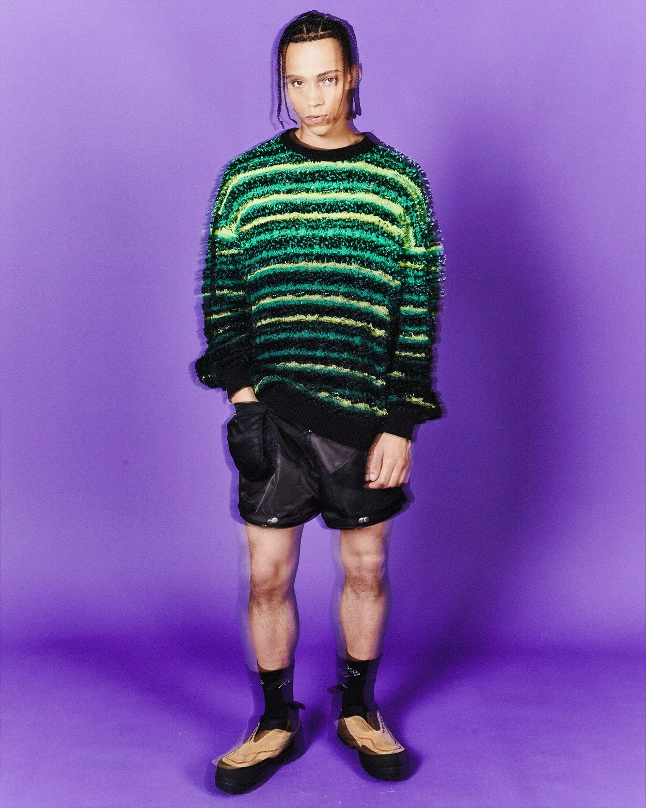 BORDON CREW-NECK SWEATER atb1066m(GREEN) sold by Andersson Bell product image thumbnail 5