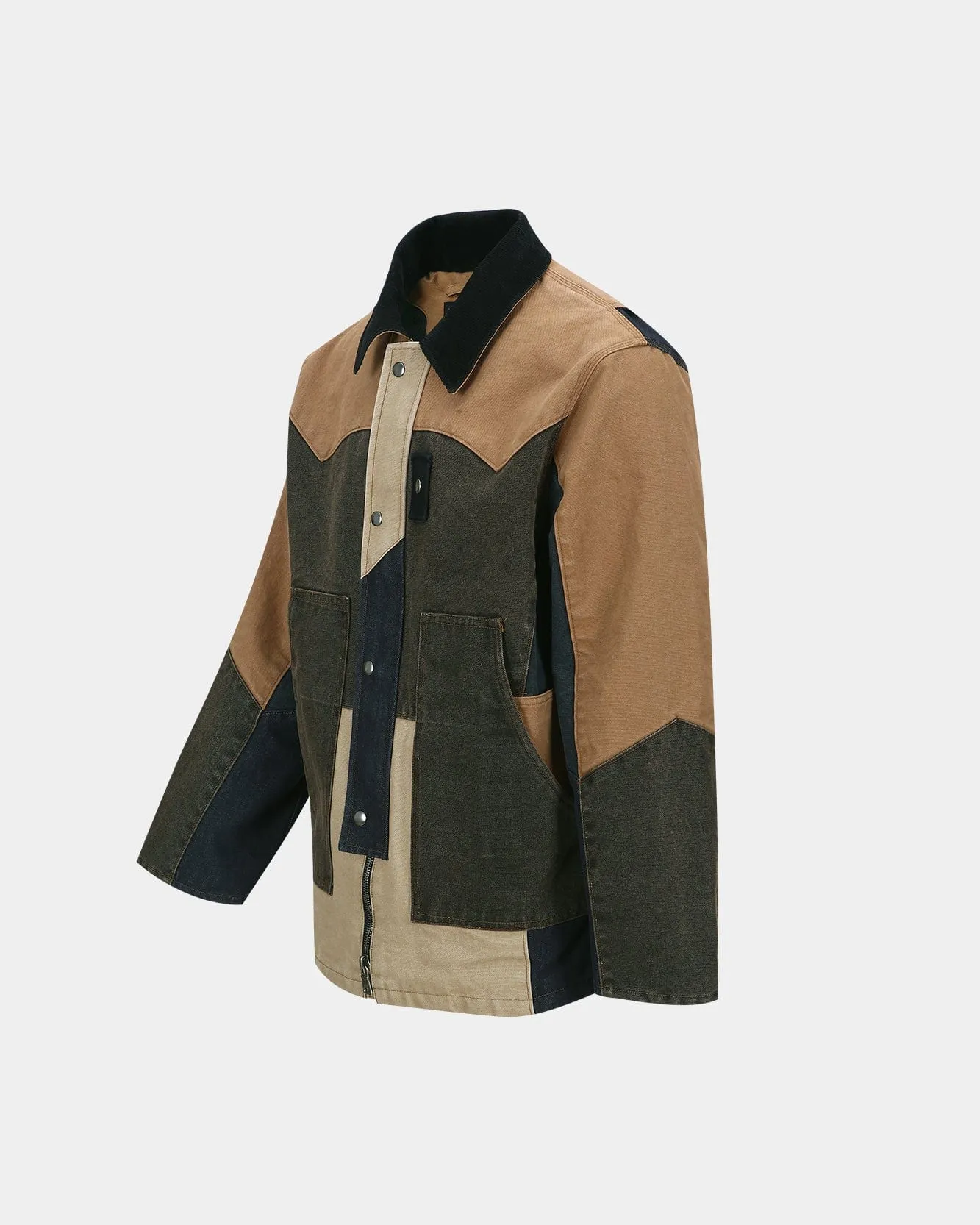 PATCHWORK WASHED JACKET awa716m(MULTI) sold by Andersson Bell product image thumbnail 3