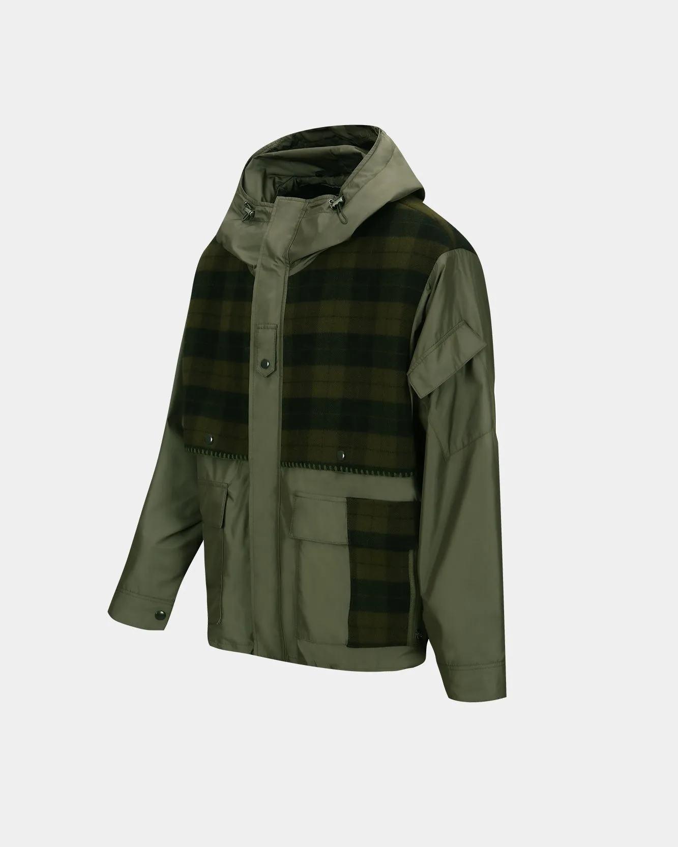 UNISEX CHECK LAYERED JUMPER awa717u(KHAKI) sold by Andersson Bell product image thumbnail 3