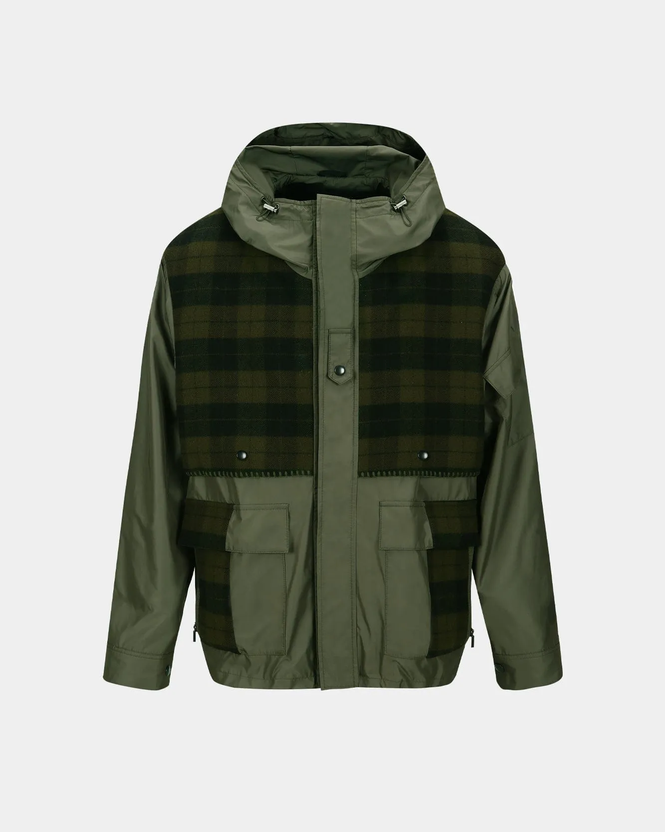 UNISEX CHECK LAYERED JUMPER awa717u(KHAKI) sold by Andersson Bell product image thumbnail 2