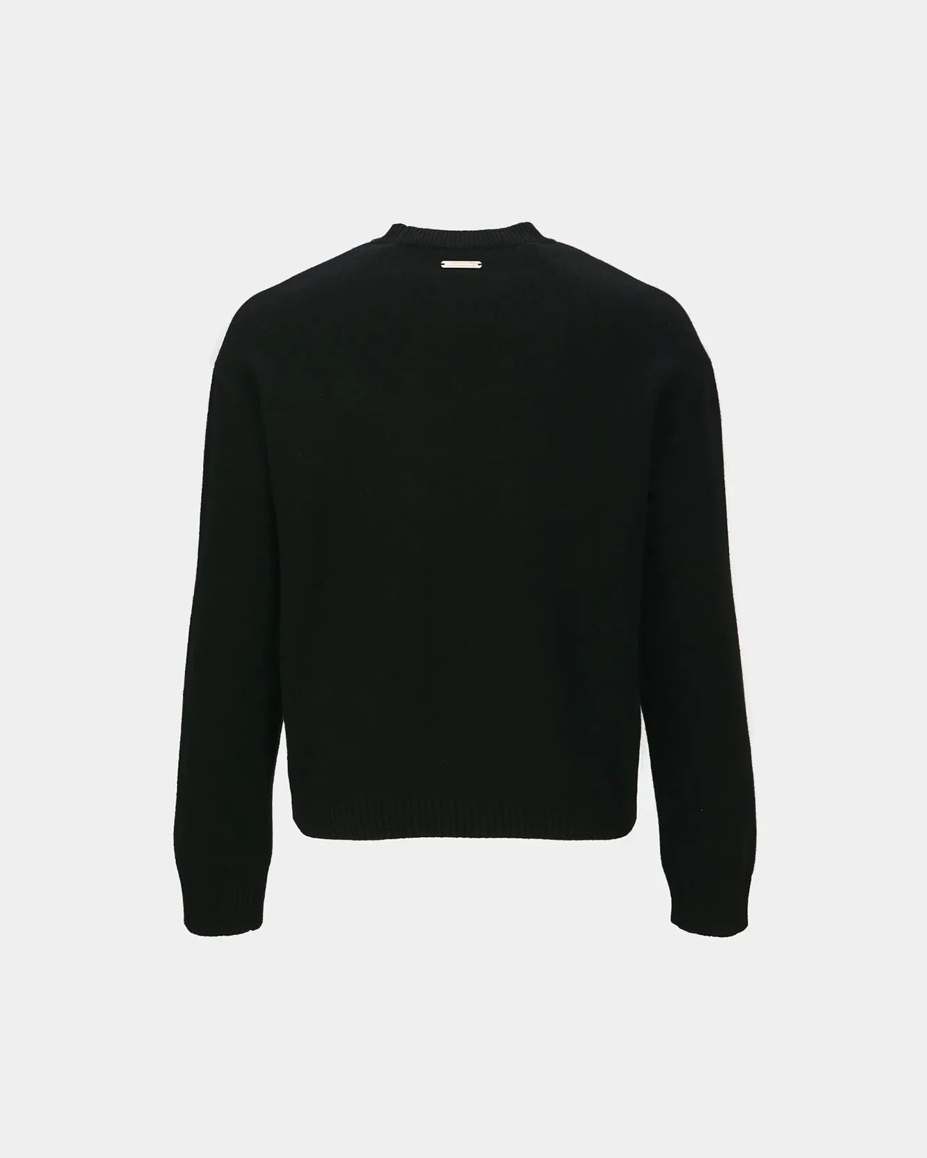 UNISEX CASHMERE ROSE CREW-NECK SWEATER atb1372u(BLACK) sold by Andersson Bell product image thumbnail 4