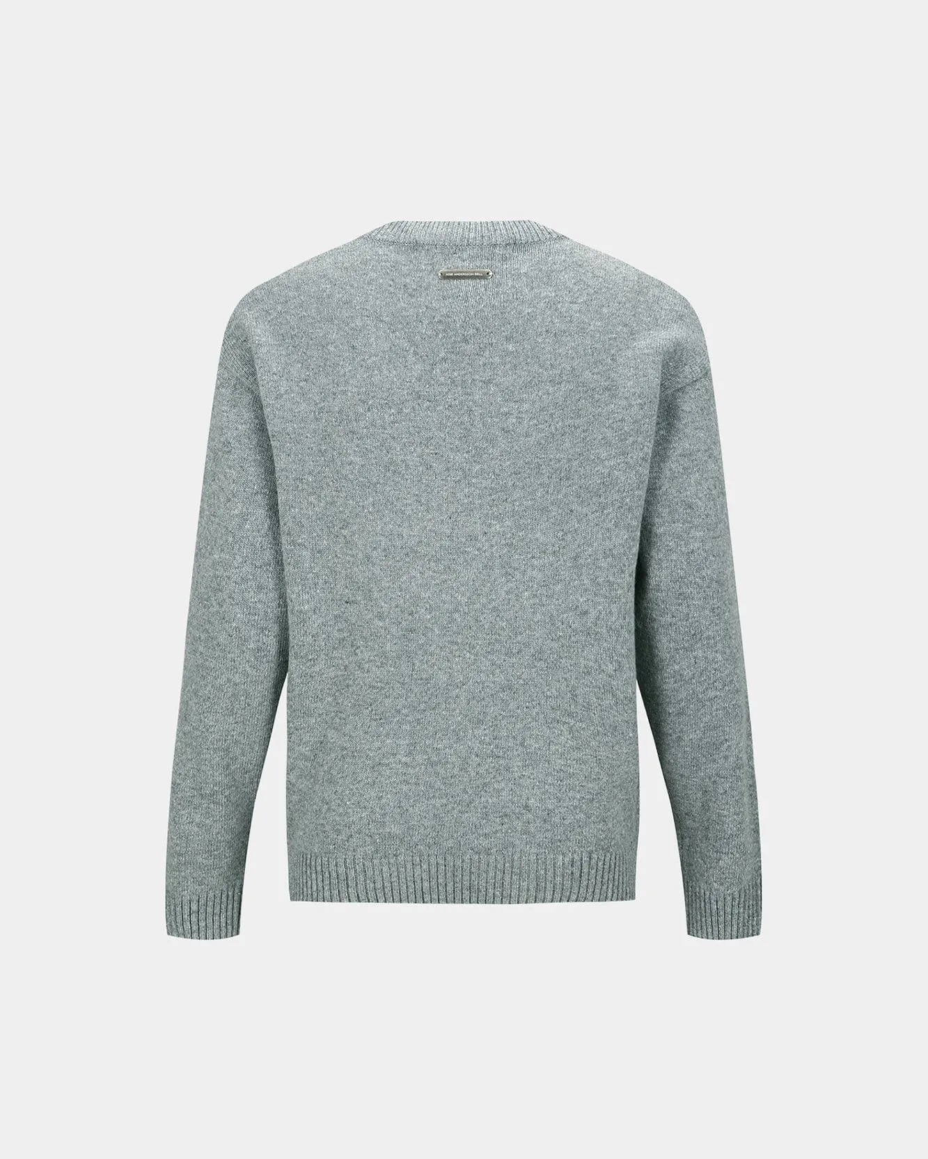 UNISEX CASHMERE ROSE CREW-NECK SWEATER atb1372u(GREY) sold by Andersson Bell product image thumbnail 4