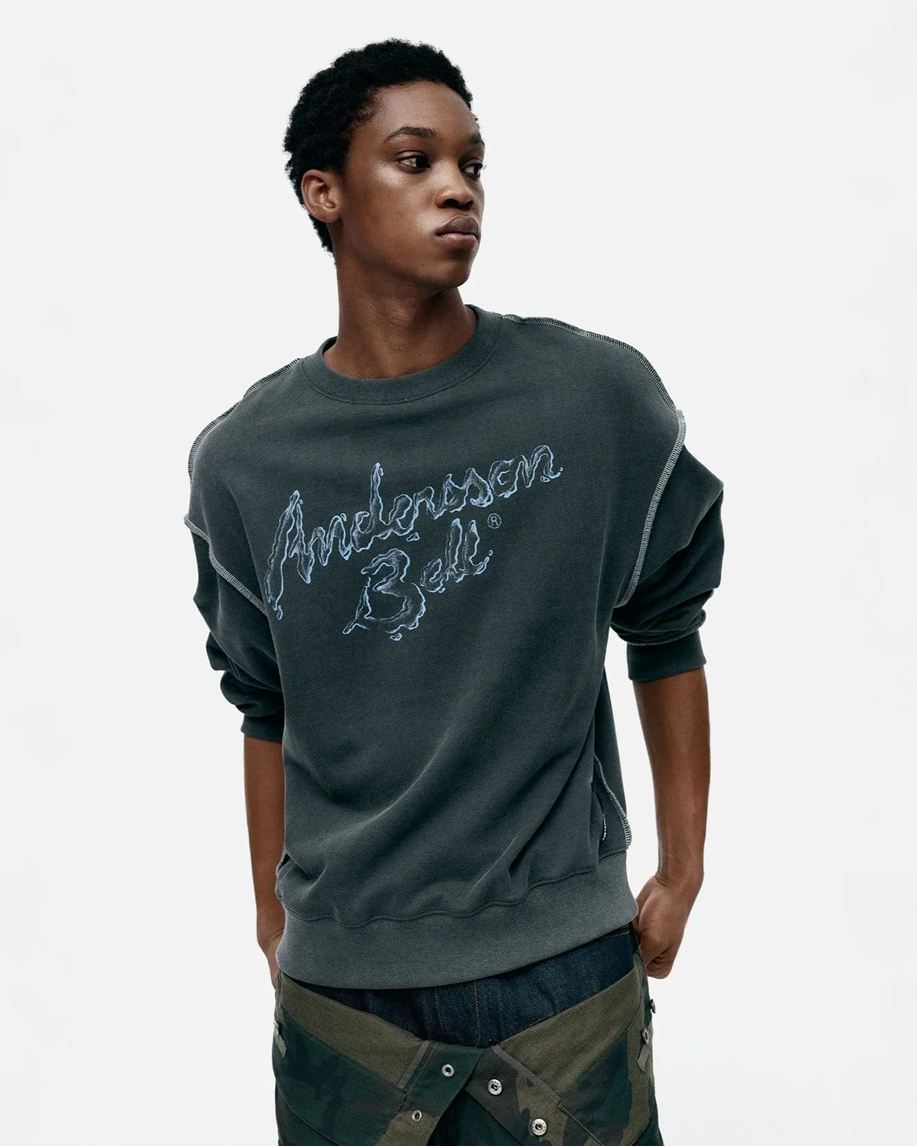 UNISEX LIQUID LOGO SWEATSHIRT atb1378u(CHARCOAL) sold by Andersson Bell