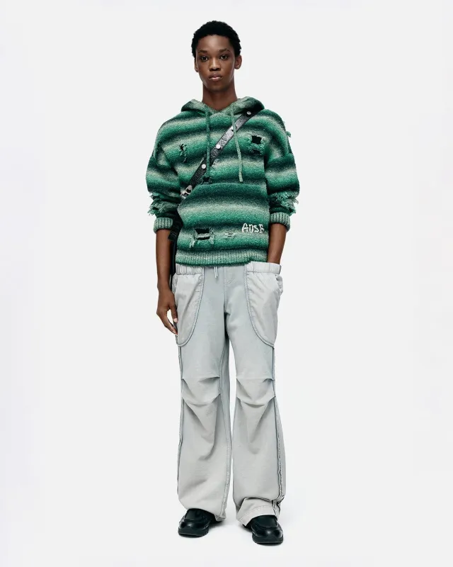 UNISEX LAYERED WIDE-LEG SWEATPANTS apa852u(GREY) sold by Andersson Bell